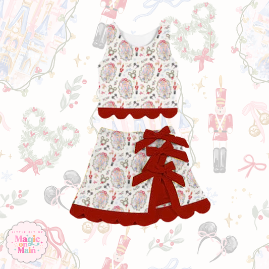 PREORDER - NUTCRACKER - TWO PIECE SCALLOPED DRESS - ANTICIPATED SHIP DATE LATE OCTOBER / EARLY NOVEMBER