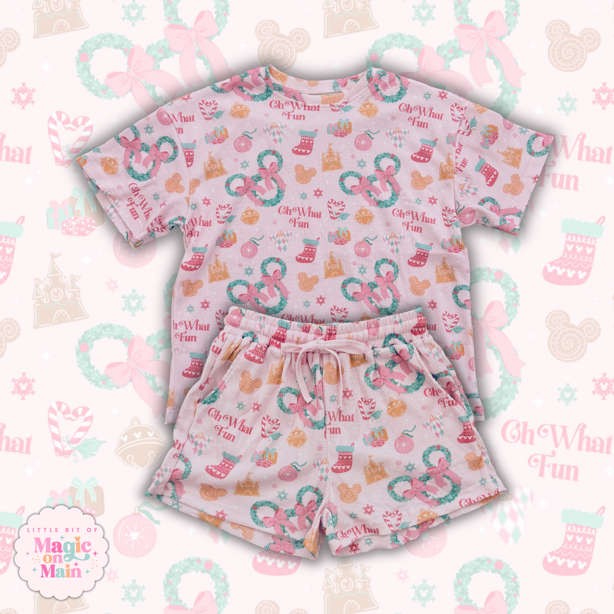 OH WHAT FUN COTTON WAFFLE KNIT LOUNGEWEAR - EXCLUSIVE TO MoM