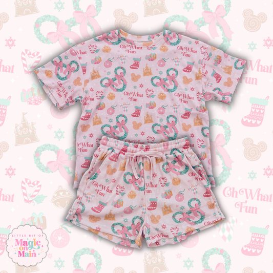 OH WHAT FUN COTTON WAFFLE KNIT LOUNGEWEAR - EXCLUSIVE TO MoM