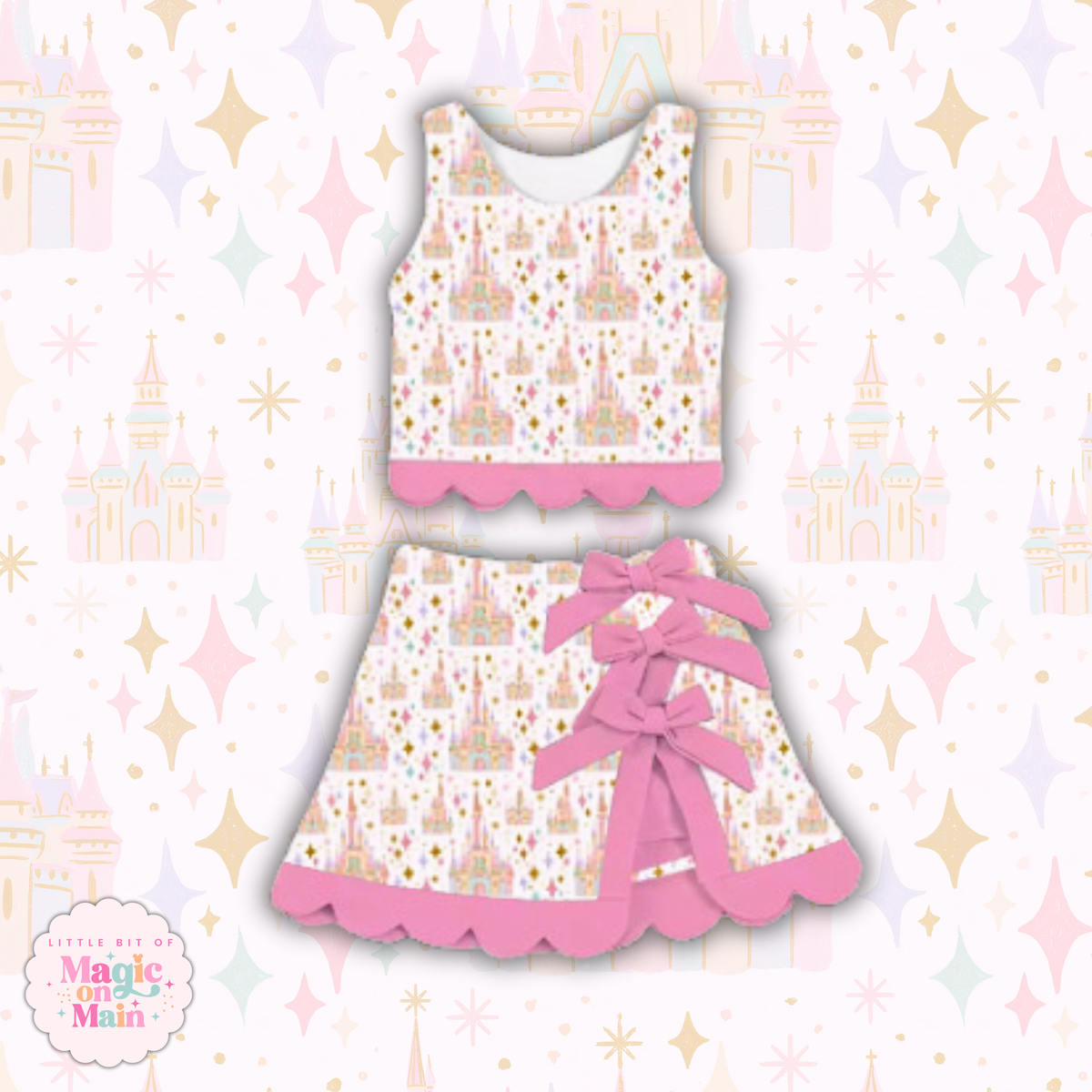PREORDER - MEET ME AT THE CASTLE TWO PIECE SCALLOPED DRESS - ANTICIPATED SHIP DATE EARLY/MID NOVEMBER