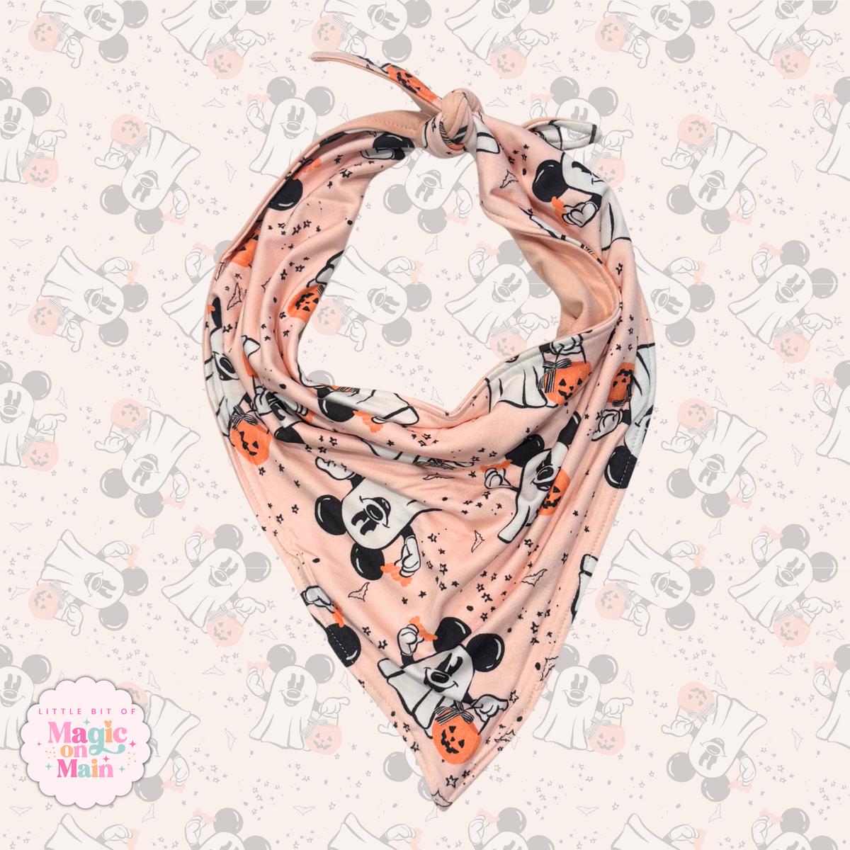 RTS - SPOOKY MOUSE BAMBOO PET BANDANA - FINAL SALE