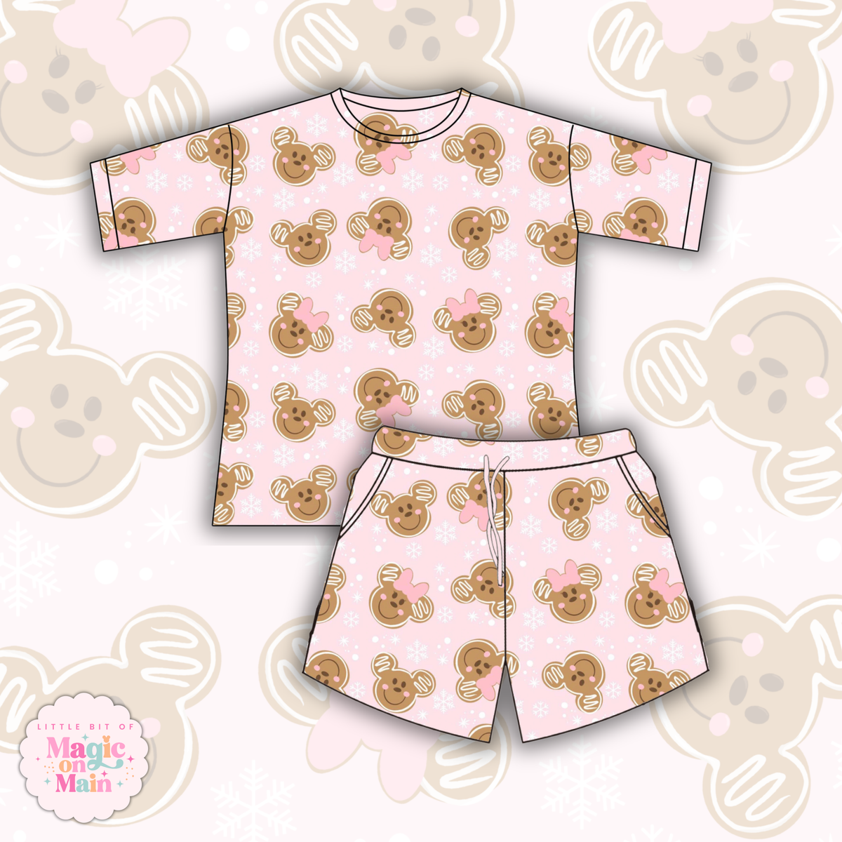 PREORDER ONLY - PINK GINGERBREAD COTTON WAFFLE KNIT LOUNGEWEAR - EXCLUSIVE TO MoM - ANTICIPATED SHIP DATE MID/LATE NOVEMBER