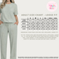 RTS - DUSTY SAGE - LOOSE WAFFLE TEXTURE BAMBOO LOUNGEWEAR