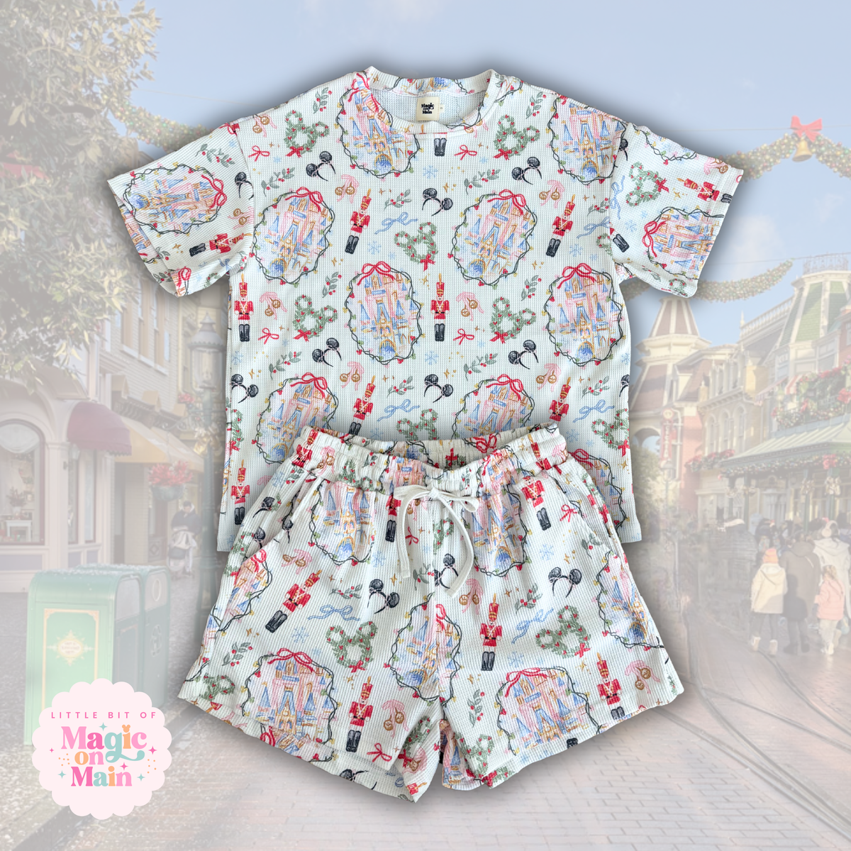 NUTCRACKER COTTON WAFFLE KNIT LOUNGEWEAR