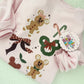 RTS PRINTED VERY MERRY - SIZE S  - PINK GILDAN SWEATSHIRT