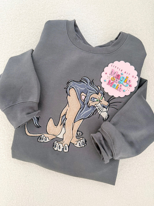 EMBROIDERED SCAR - ADULT SWEATSHIRT