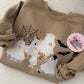 RTS PRINTED WINNIE THE BOO - SIZE L  - EXCLUSIVE TO MoM - HANES TAN SWEATSHIRT