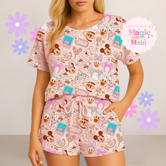 PREORDER ONLY - PARK GIRLIE - HEAVYWEIGHT COTTON WAFFLE KNIT LOUNGEWEAR - WILL SHIP FEB 1ST -15TH 2026 (10013)