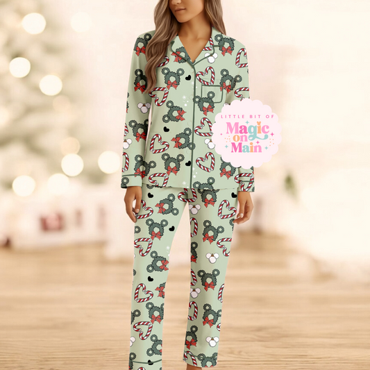 PREORDER ONLY - GREEN CHRISTMAS LOUNGEWEAR - WILL SHIP NOVEMBER 15TH-30TH