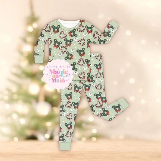 RTS OPEN BAG GREEN CHRISTMAS LOUNGEWEAR - TODDLER SIZES 2T, 3T 4T, 5T, 6T