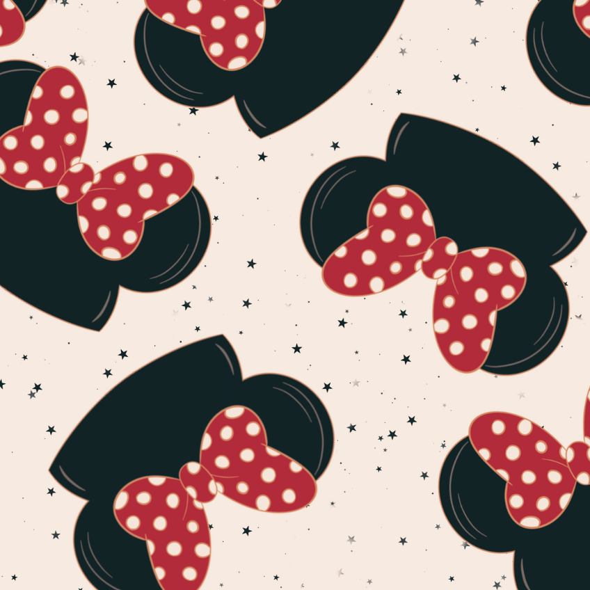 PREORDER ONLY - MOUSE BOWS - HEAVYWEIGHT COTTON WAFFLE KNIT LOUNGEWEAR - ANTICIPATED SHIP DATE MARCH 15TH-31ST (10018)