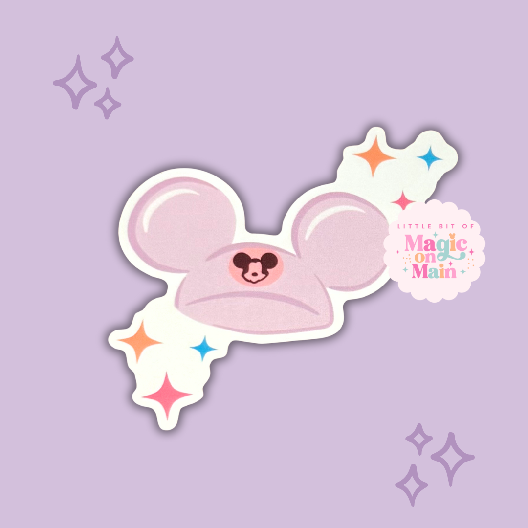PURPLE MCKY HAT - READY TO SHIP - 3 INCH DIE-CUT GLOSSY STICKER - EXCLUSIVE DESIGN TO MoM