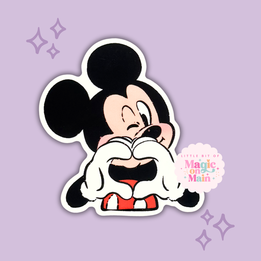 MCKY HAND HEART READY TO SHIP - RTS 3 INCH DIE-CUT GLOSSY STICKER (10016)