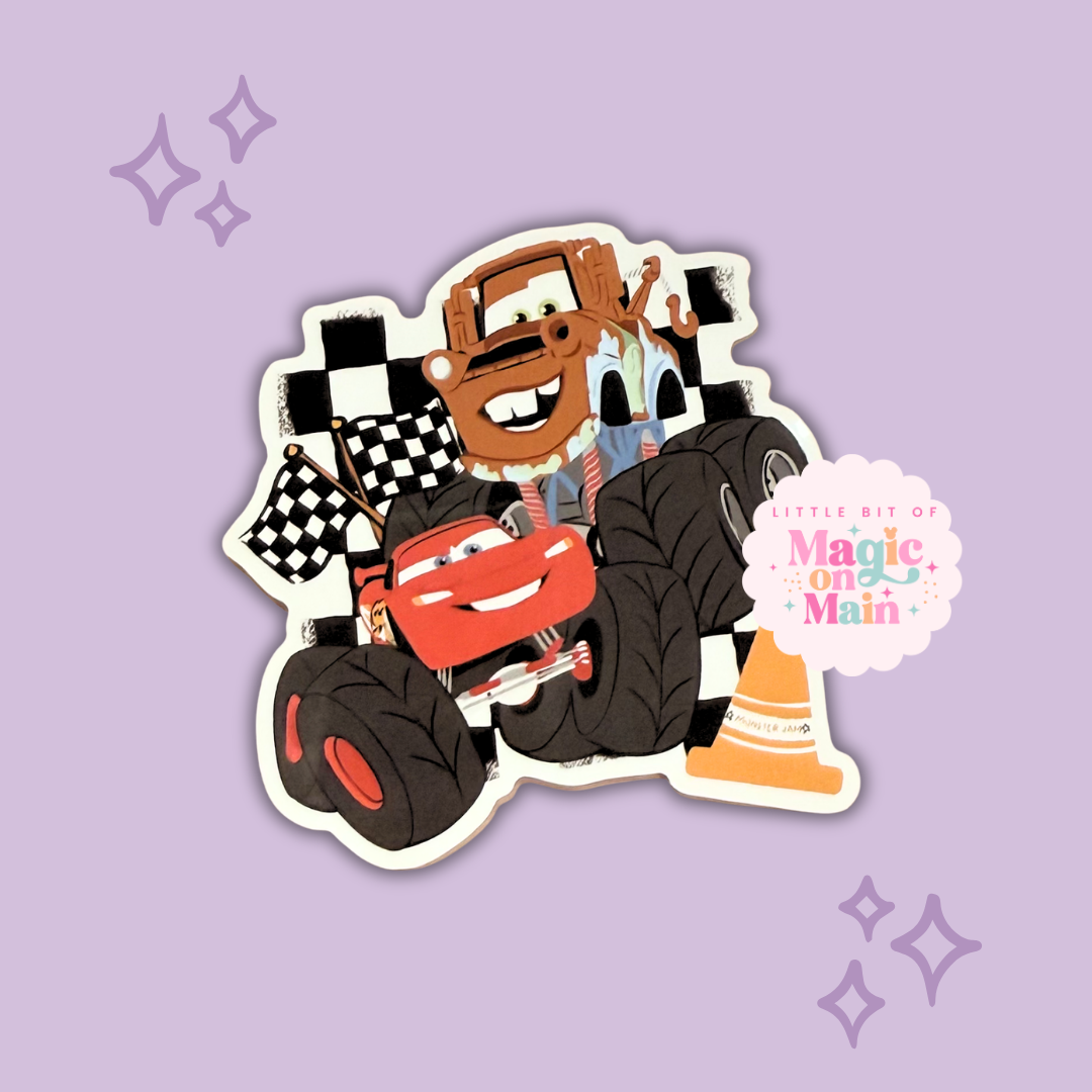 MONSTER TRK DUO - READY TO SHIP - 3 INCH DIE-CUT GLOSSY STICKER