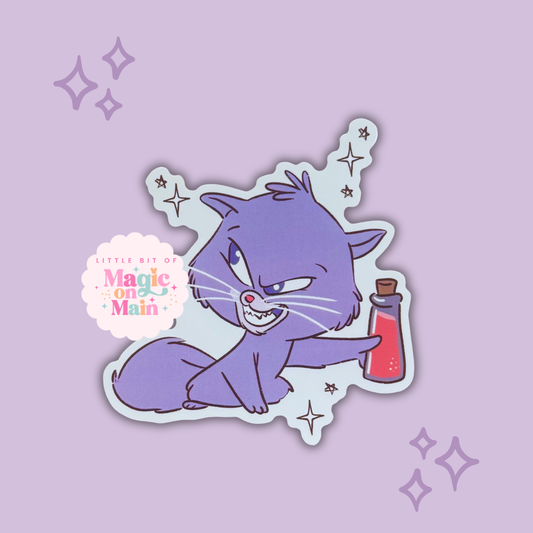 PURPLE KITTEN - READY TO SHIP - 3 INCH DIE-CUT GLOSSY STICKER 10030