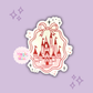 PINK CASTLE - READY TO SHIP - 3 INCH DIE-CUT GLOSSY STICKER 10003