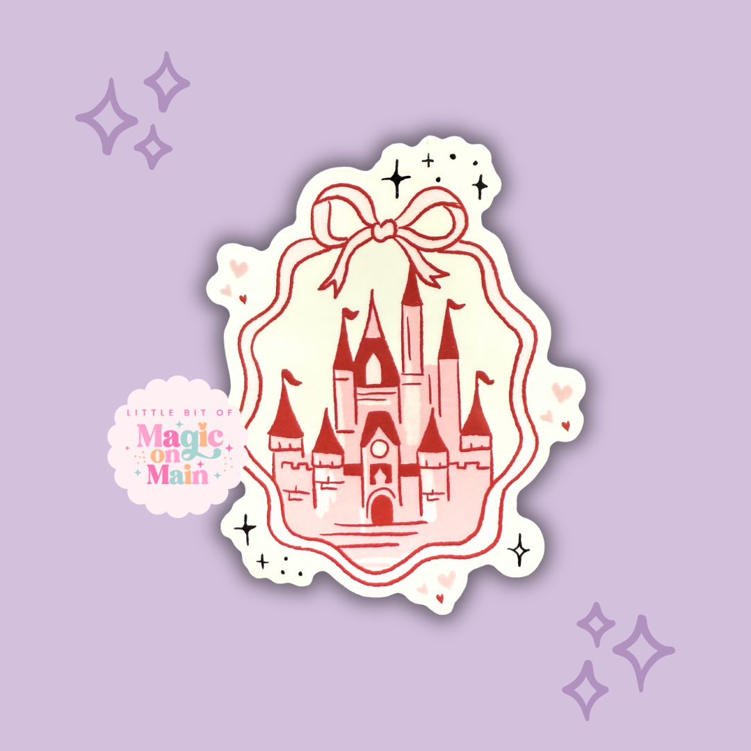 PINK CASTLE - READY TO SHIP - 3 INCH DIE-CUT GLOSSY STICKER 10003