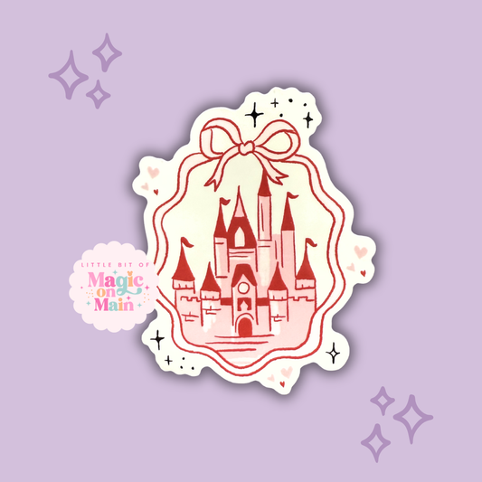 PINK CASTLE - READY TO SHIP - 3 INCH DIE-CUT GLOSSY STICKER 10003