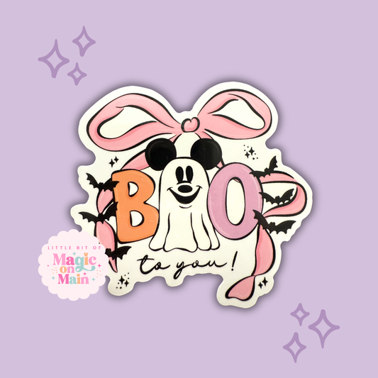 BOO - READY TO SHIP - 3 INCH DIE-CUT GLOSSY STICKER 10061