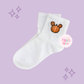 PREORDER - ANTICIPATED SHIP DATE JUNE 1ST - 15TH - EMBROIDERED ORANGE PUMPKIN - WOMEN'S CREW SOCKS 10058