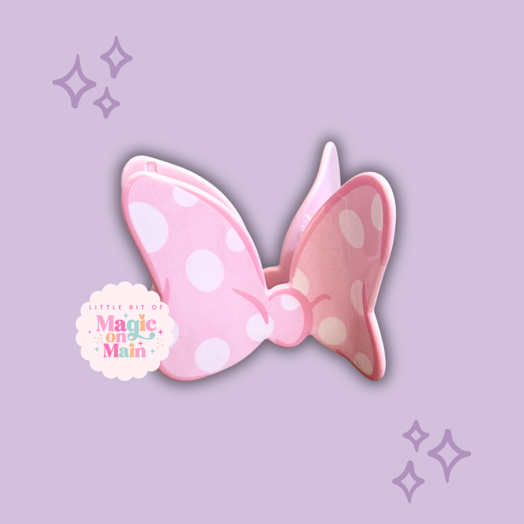 RTS 3 INCH PINK BOW - EXCLUSIVE TO MoM - CLAW CLIP