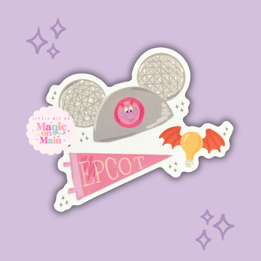 EPCOT GIRLIE - READY TO SHIP - 3 INCH DIE-CUT GLOSSY STICKER 10042