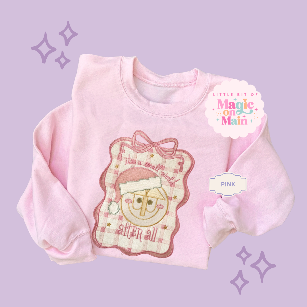 EMBROIDERED SML WORLD COQUETTE - EXCLUSIVE TO MoM - ADULT SWEATSHIRT