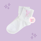 EMBROIDERED PINK BALLOON - WOMEN'S CREW SOCKS
