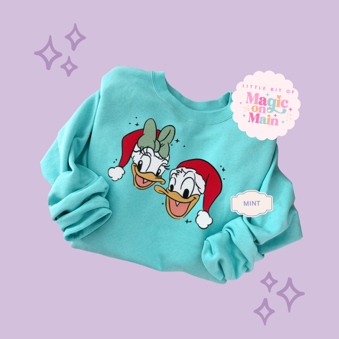 EMBROIDERED MERRY DNLD DAISY - ADULT SWEATSHIRT