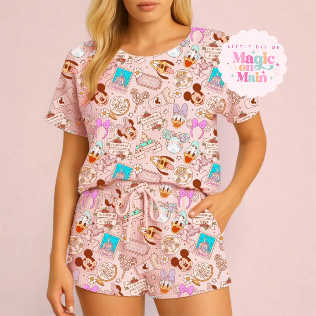 PREORDER ONLY - PARK GIRLIE - HEAVYWEIGHT COTTON WAFFLE KNIT LOUNGEWEAR - ANTICIPATED SHIP DATE MARCH 15-31ST (10013)