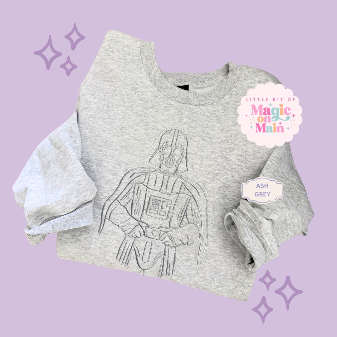 EMBROIDERED DARK SIDE - OUTLINE ONLY - EXCLUSIVE COLLAB DESIGN - ADULT SWEATSHIRT