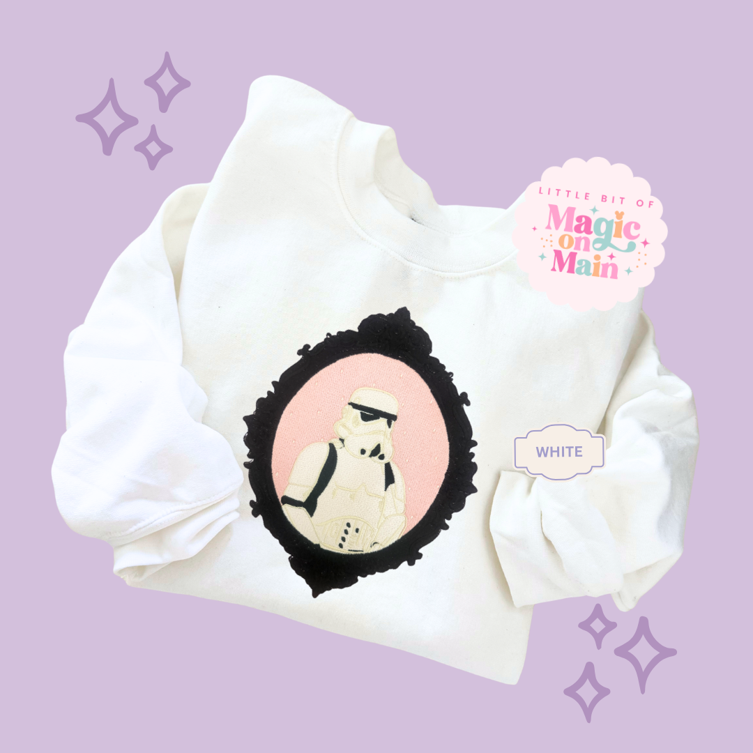 EMBROIDERED STRM TROOPER FRAME - EXCLUSIVE COLLAB DESIGN - ADULT SWEATSHIRT