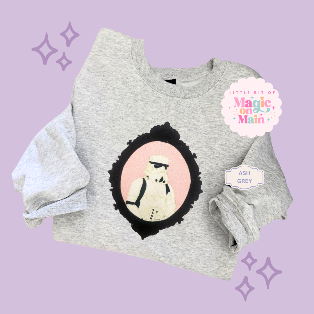 EMBROIDERED STRM TROOPER FRAME - EXCLUSIVE COLLAB DESIGN - ADULT SWEATSHIRT