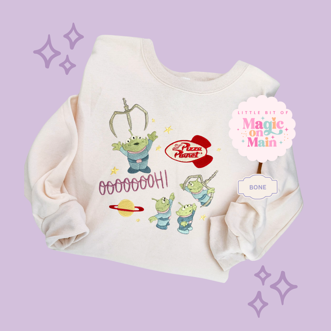 EMBROIDERED ALIENS - EXCLUSIVE TO MoM - ADULT SWEATSHIRT