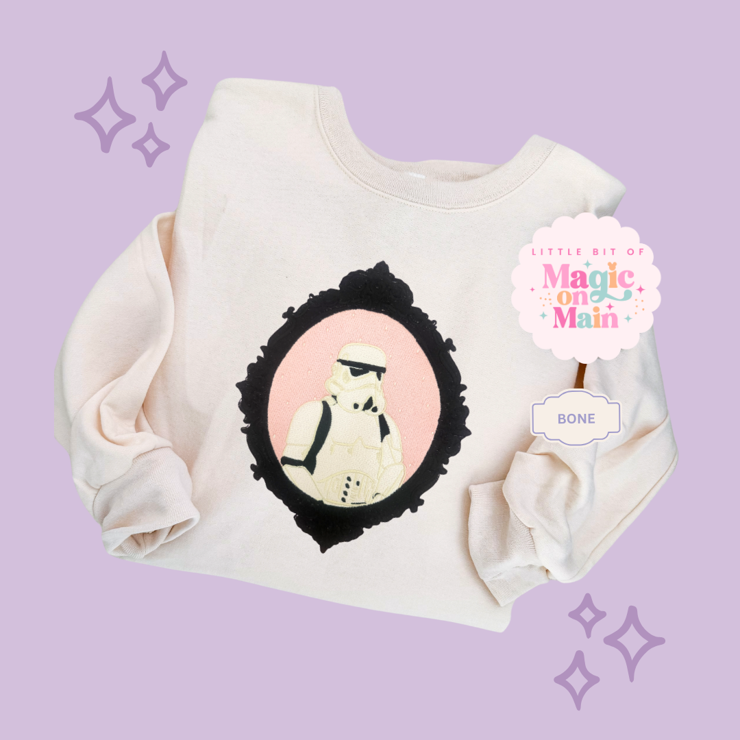 EMBROIDERED STRM TROOPER FRAME - EXCLUSIVE COLLAB DESIGN - ADULT SWEATSHIRT