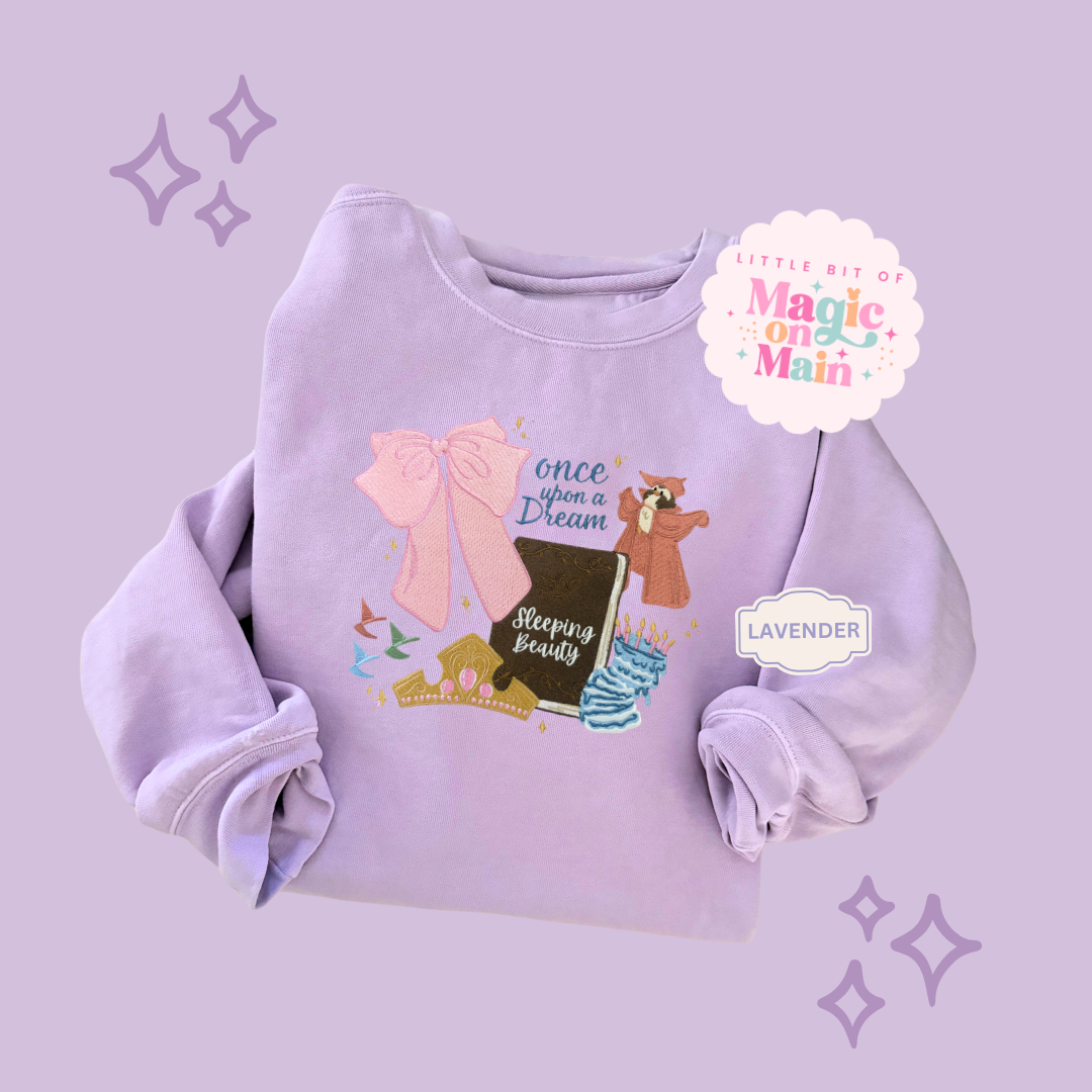 EMBROIDERED ONCE UPON A DREAM - EXCLUSIVE TO MoM - ADULT SWEATSHIRT 10048