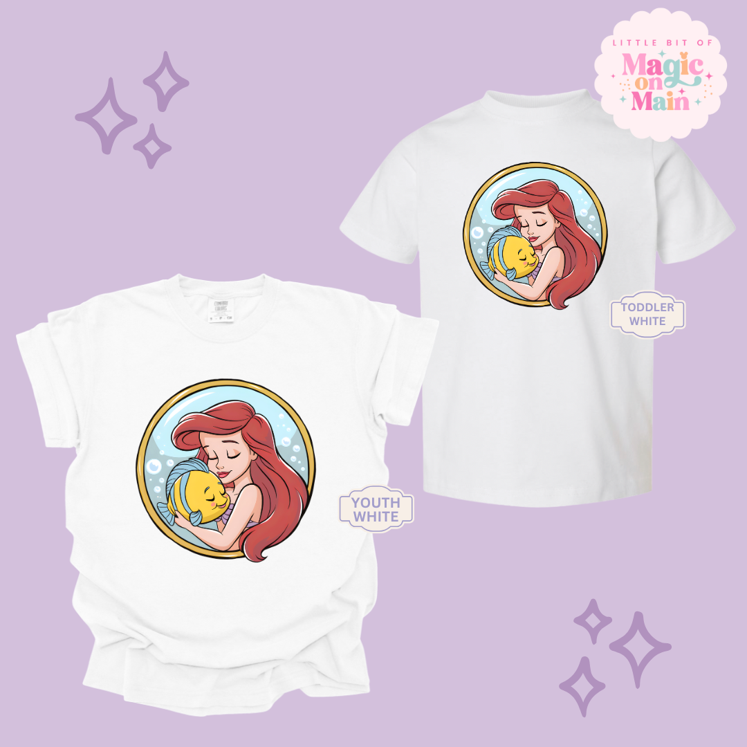 PRINTED MERMAID ROUND LOCKET - YOUTH/TODDLER 10056