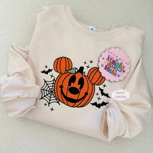 EMBROIDERED ORANGE PUMPKIN - EXCLUSIVE TO MoM - ADULT SWEATSHIRT