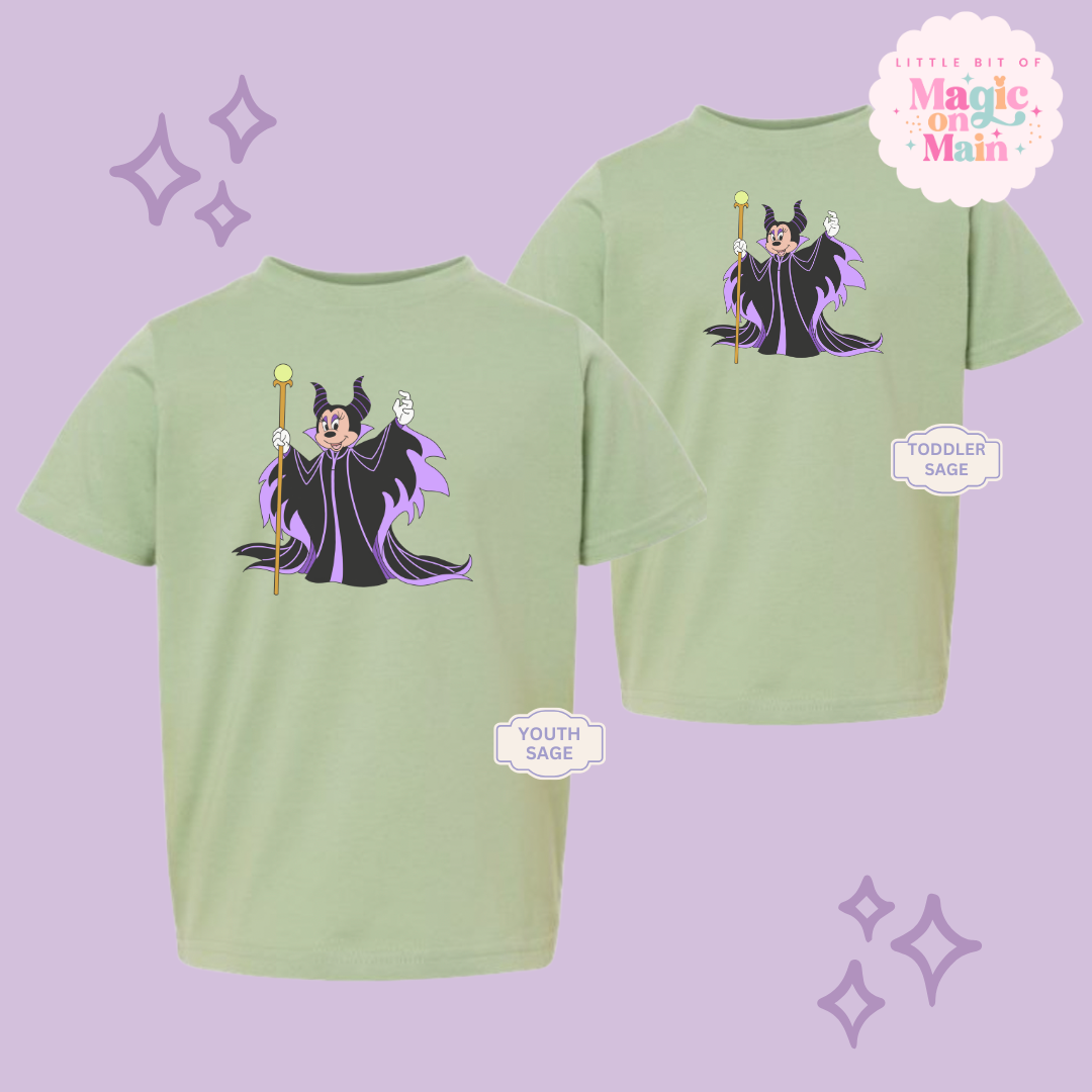 PRINTED MALEFICENT MINNIE - YOUTH/TODDLER