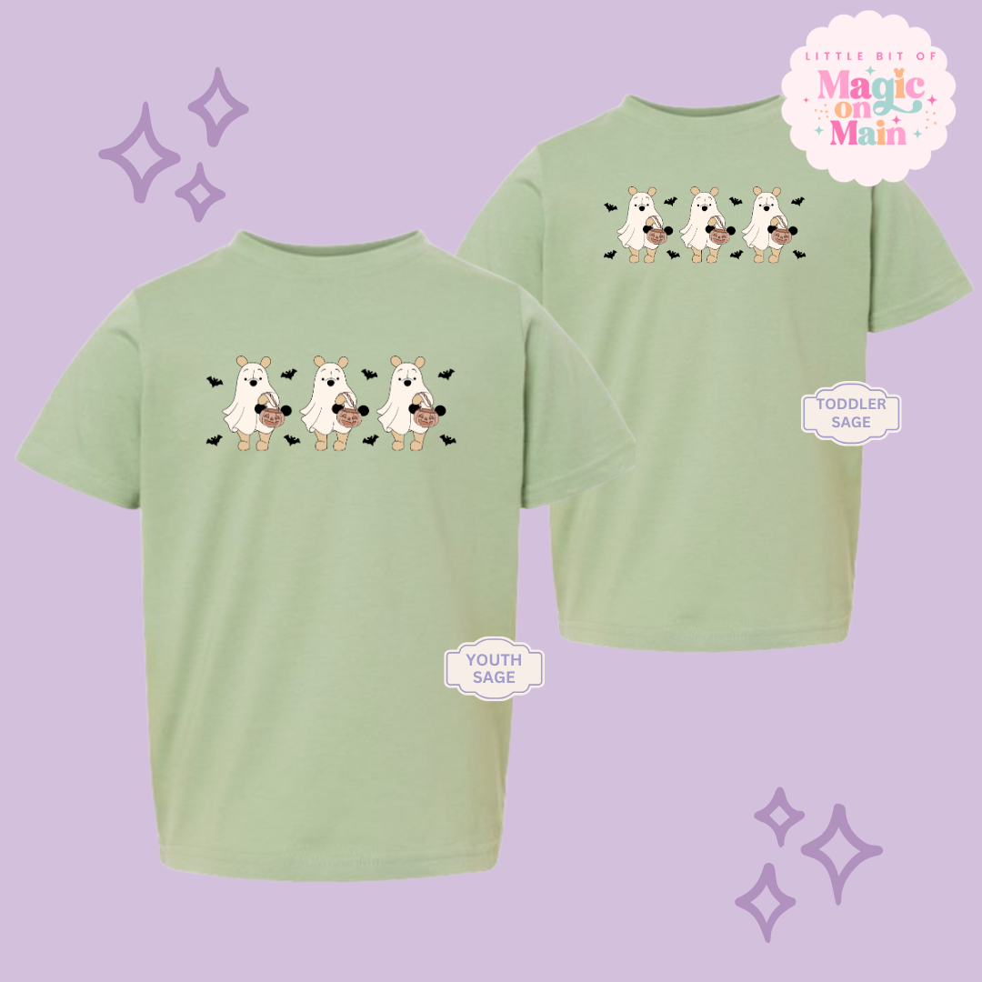 PRINTED SPOOKY POOH BEAR - YOUTH/TODDLER