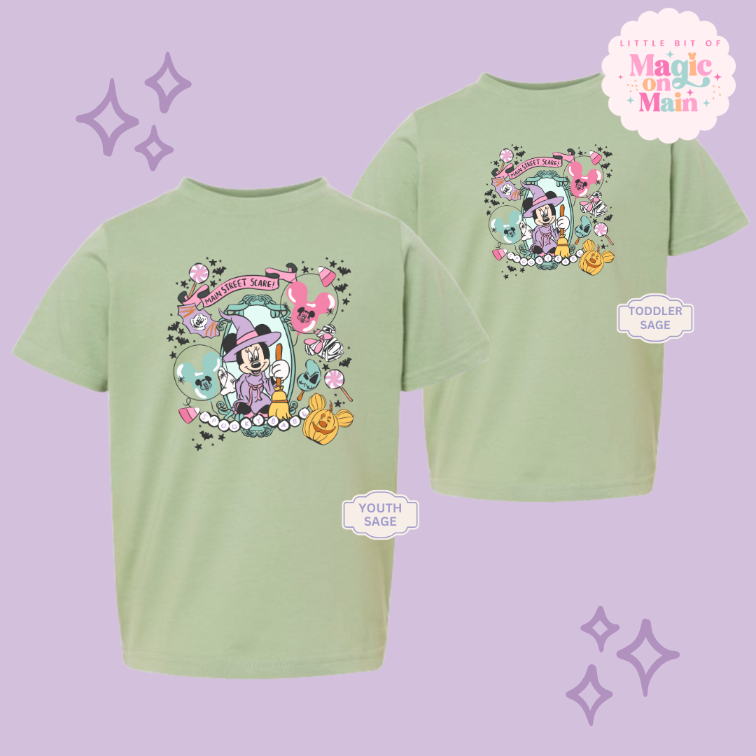 PRINTED NEON HALLOWEEN MINNIE - YOUTH/TODDLER