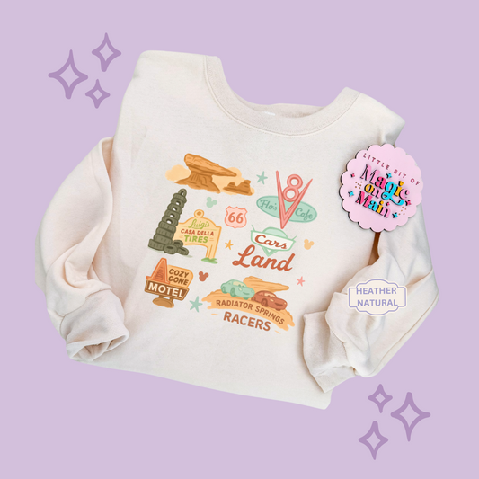 PRINTED CARS ELEMENTS - TODDLER / YOUTH SWEATSHIRT
