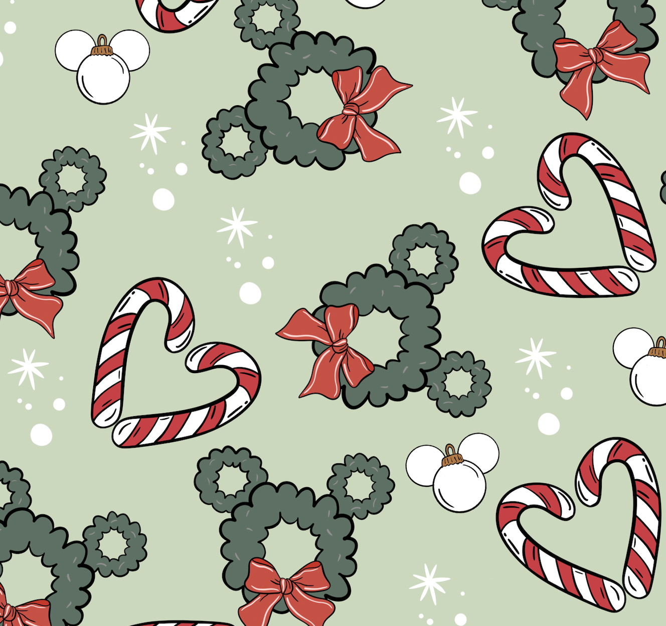 PREORDER ONLY - GREEN CHRISTMAS LOUNGEWEAR - WILL SHIP NOVEMBER 15TH-30TH