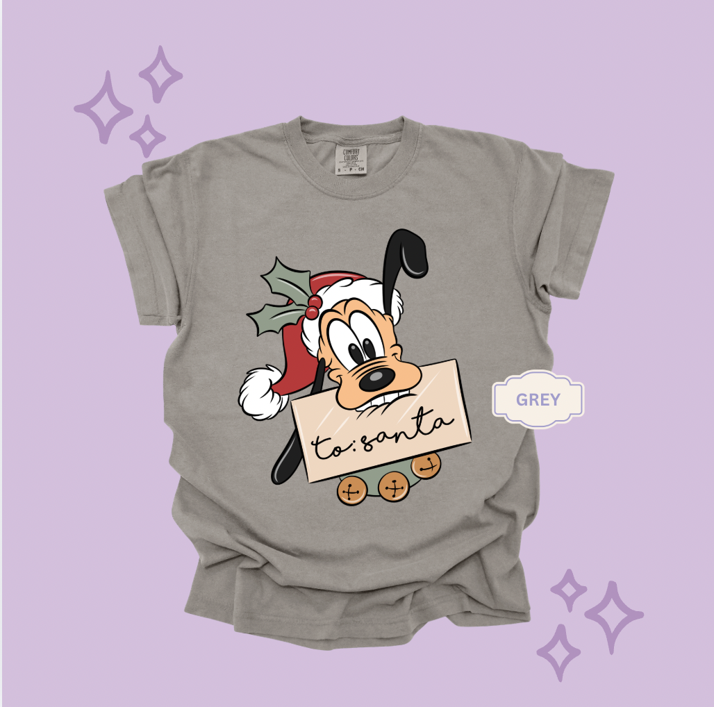 PRINTED PLUTO CHRISTMAS - ADULT T-SHIRT
