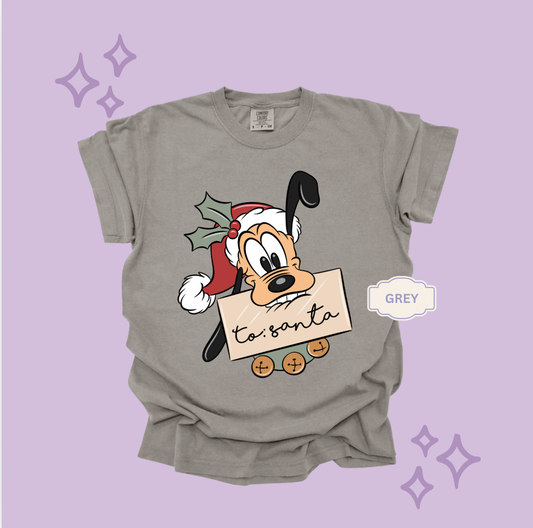 PRINTED PLUTO CHRISTMAS - ADULT T-SHIRT