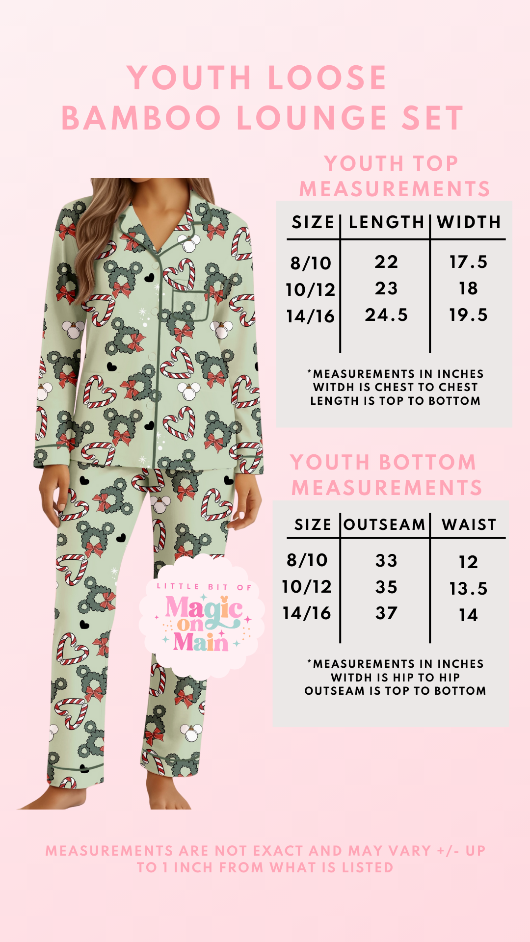 PREORDER ONLY - GREEN CHRISTMAS LOUNGEWEAR - WILL SHIP NOVEMBER 15TH-30TH